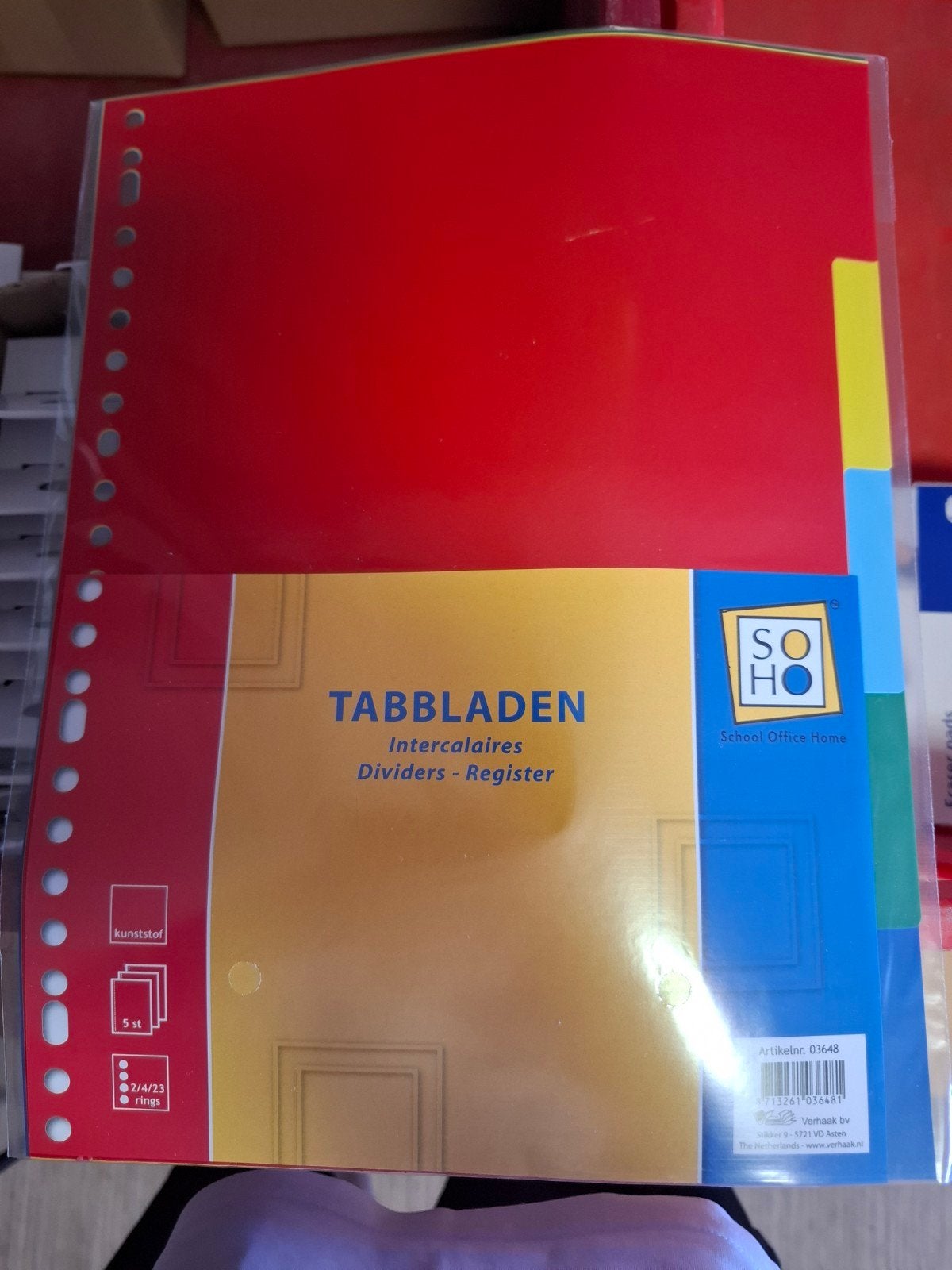 tabbladen, Diversen, Ophalen