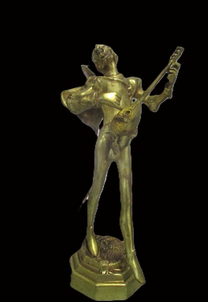 Auguste De Wever (1836–1910) Bronzen beeldje, Ophalen of Verzenden, Brons, 20 - 50 cm, Beeld