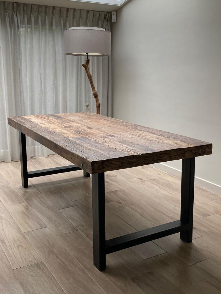 Bourgondische eettafel  - Bieden, Huis en Inrichting, Tafels | Eettafels, Ophalen, 50 tot 100 cm, Vijf personen of meer, Bourgondisch