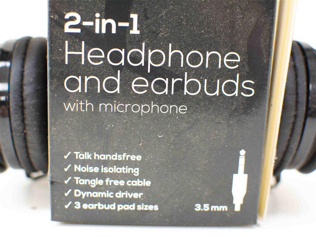 2-in-1 Headphone and earbuds 38159, Audio, Tv en Foto, Koptelefoons, Ophalen of Verzenden, Gebruikt, Overige merken