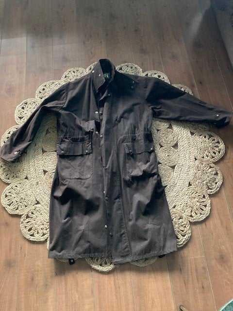 Hunter waxjas LongRider, donkerbruin, maat M, als nieuw!, Maat 38/40 (M), Bruin, Ophalen of Verzenden, Hunter