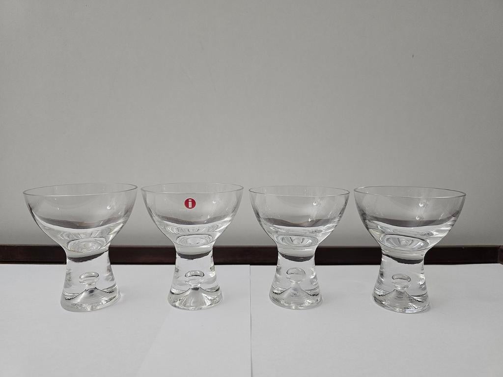 4 Iittala Tapio Wirkkala Likeurglazen, Verzamelen, Glas en Borrelglaasjes, Ophalen of Verzenden, Zo goed als nieuw, Borrel- of Shotglas