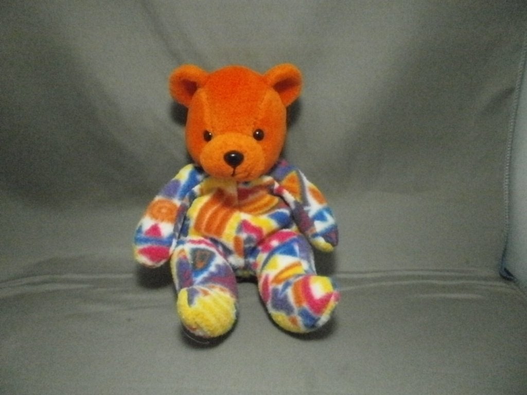 bijenkorf vintage retro beer oranje gekleurd lijf 20 cm en, Kinderen en Baby's, Overige merken, Beer, Korrelvulling, Ophalen of Verzenden