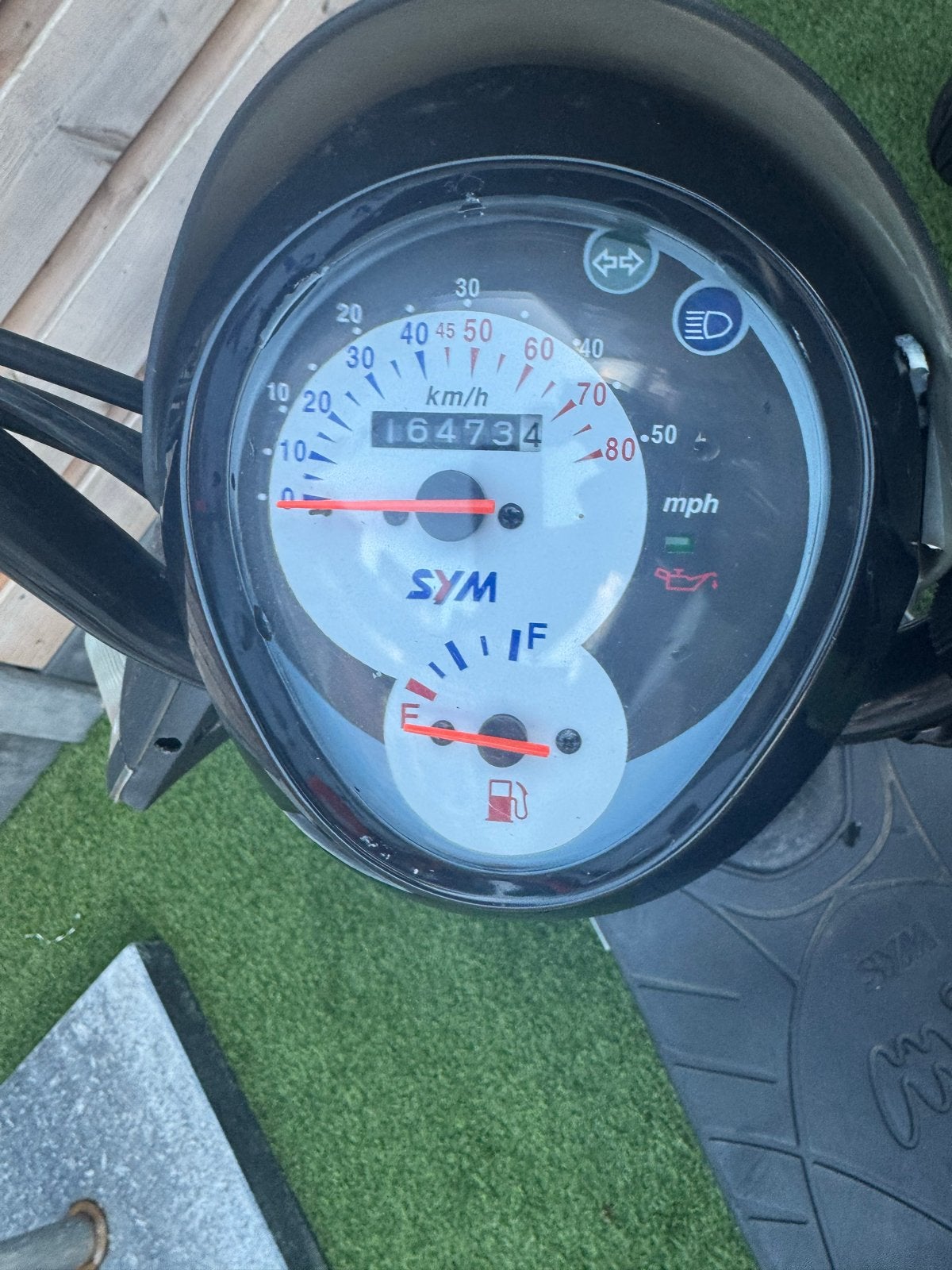 SYM scooter met defecte snelheidsmeter en lamp, Ophalen, Gebruikt, Overige typen, SYM