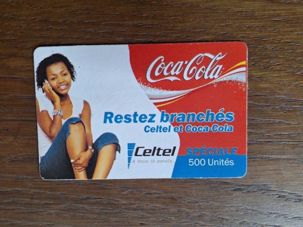 zeldzame telefoonkaart Coca-Cola uit Congo, Verzamelen, Telefoonkaarten, Verzenden