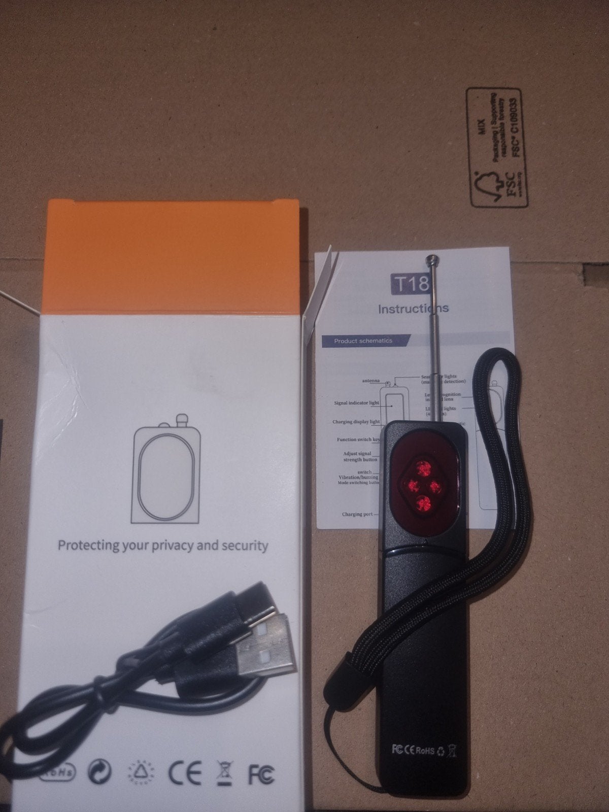 T18 Intelligent Detector: Camera, Bug & GPS Tracker Finder, Ophalen, Nieuw, Ontvanger