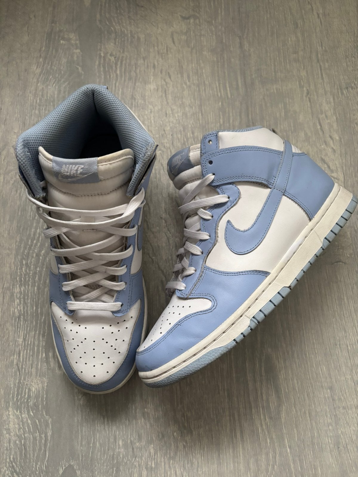 nike dunk lichtblauw+wit, Blauw, Ophalen of Verzenden, Sneakers of Gympen, Zo goed als nieuw