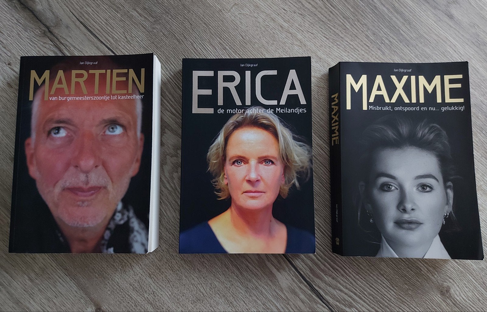 3 BOEKEN van Jan Dijkgraaf - MARTIEN, ERICA EN MAXIME, Ophalen of Verzenden, Zo goed als nieuw, Jan Dijkgraaf