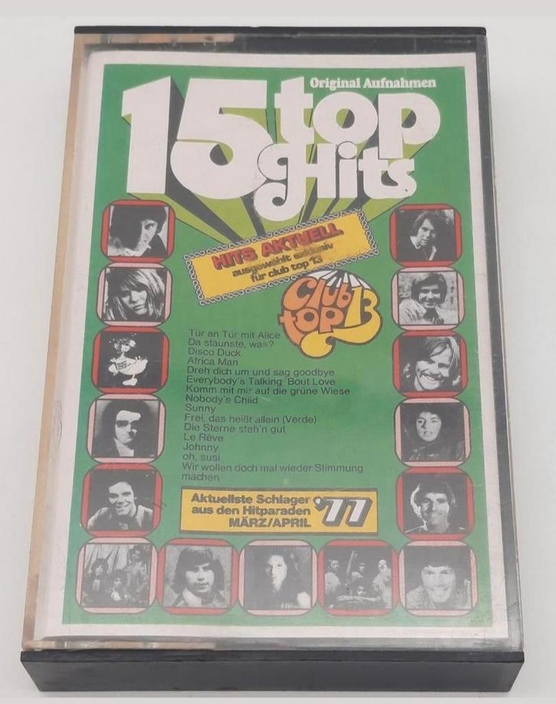 15 Top Hits Marz/April '77 (Duits) Cassette bandje, Gebruikt, 1 bandje, Ophalen of Verzenden, Origineel