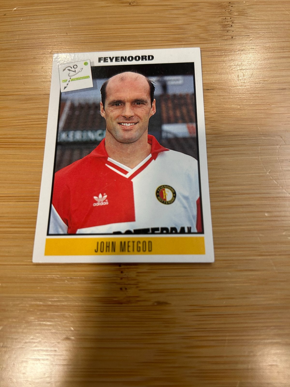 Panini Voetbal '94 sticker John Metgod Feyenoord, Ophalen of Verzenden, Zo goed als nieuw, Feyenoord, Poster, Plaatje of Sticker