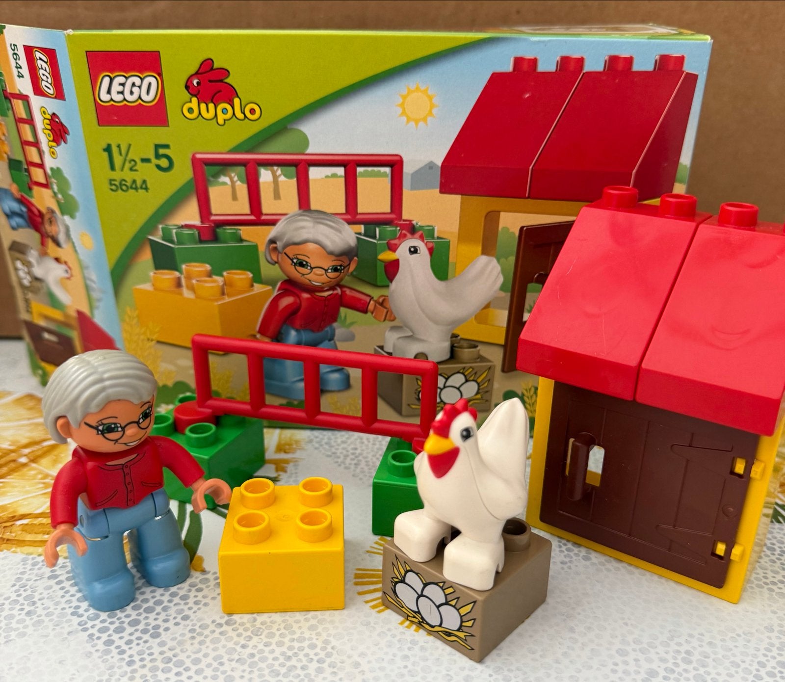 Duplo set 5644 - Boerderij met kip en oma - Compleet, Kinderen en Baby's, Speelgoed | Duplo en Lego, Gebruikt, Ophalen of Verzenden