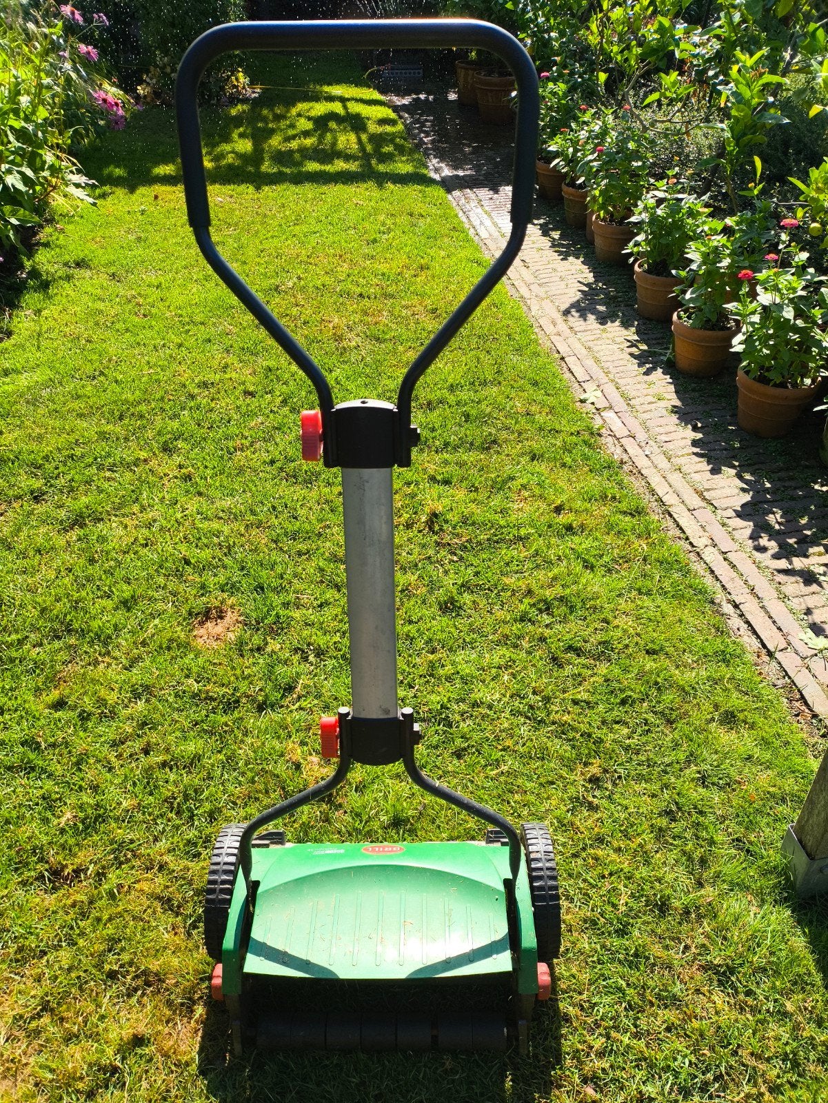 Brill Handgrasmaaier met opvangbak, Ophalen, Gebruikt, Handgrasmaaier, Brill