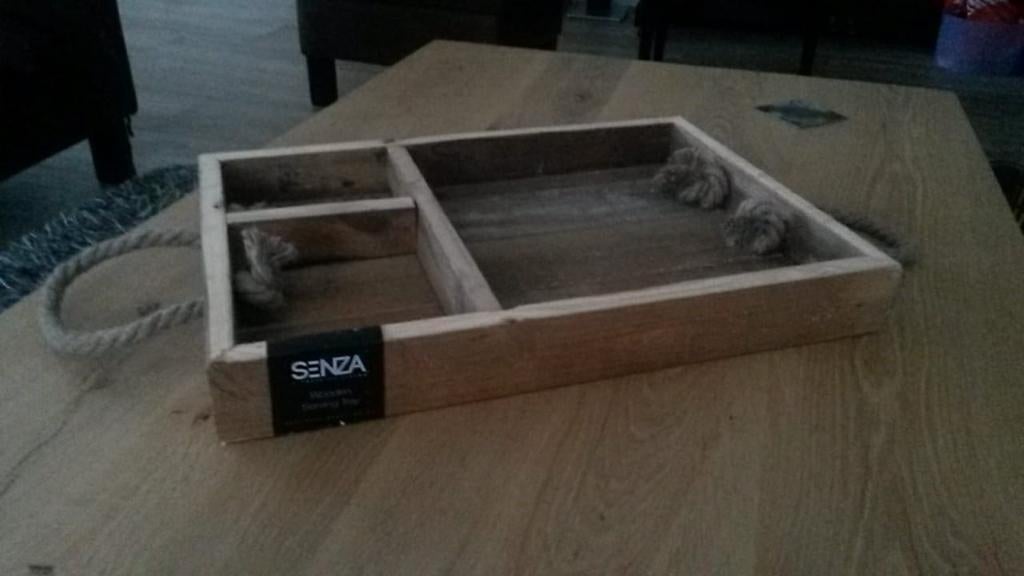 NIEUWE Senza serveerschaal hout Senza houten dienblad hout, Ophalen of Verzenden, Nieuw, Rechthoekig, Hout