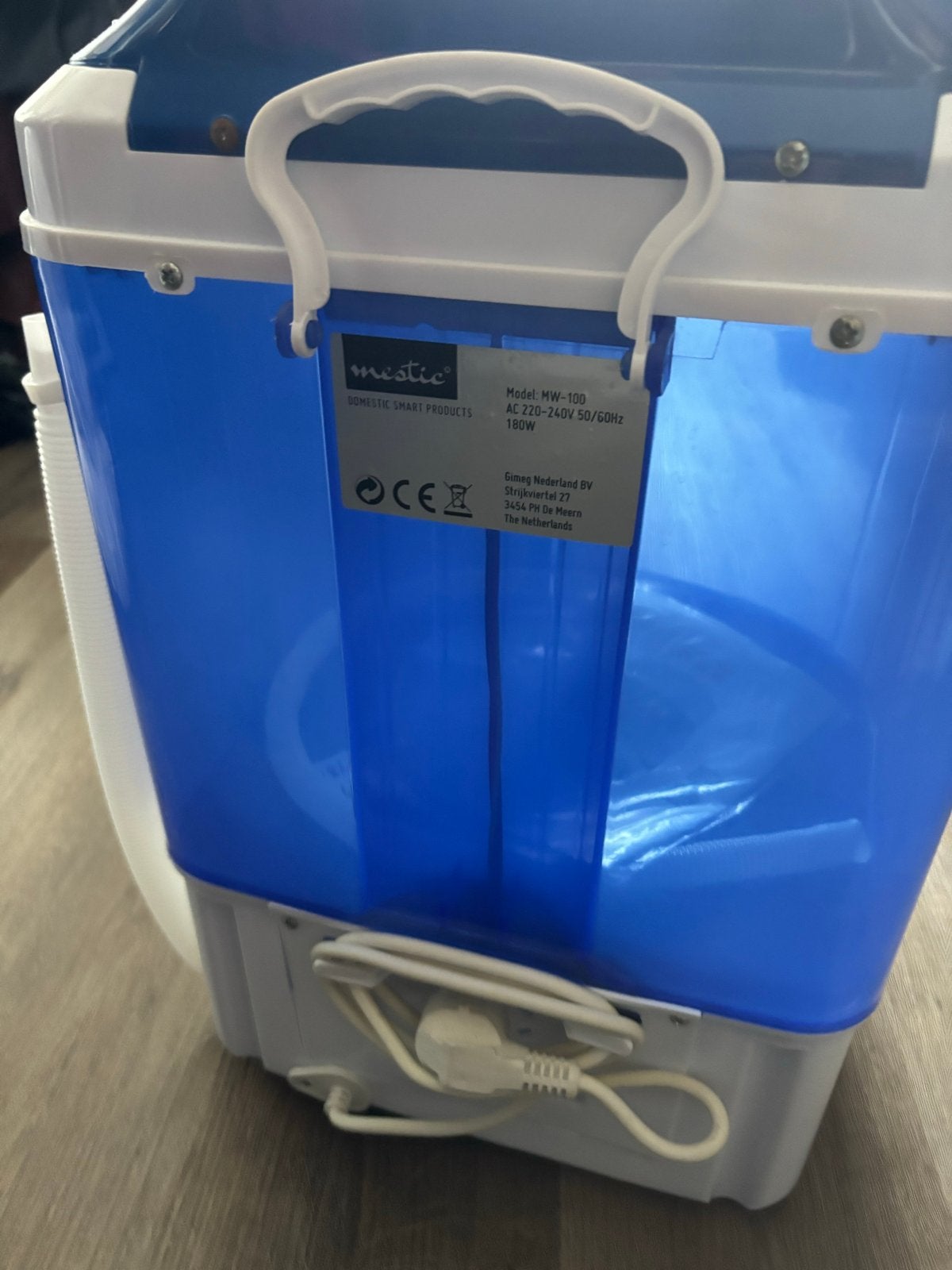 Camping Mestic Mini Wasmachine MW-100 - Compact en Draagbaar, Ophalen, Nieuw