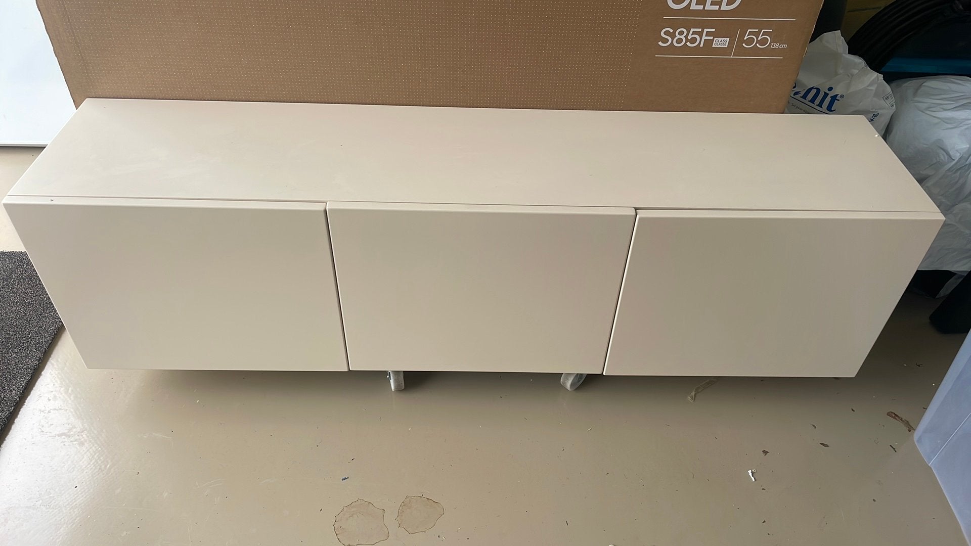 Banzbord Wandkast mdf beige, Ophalen, 25 tot 50 cm, Minder dan 150 cm, Minder dan 100 cm