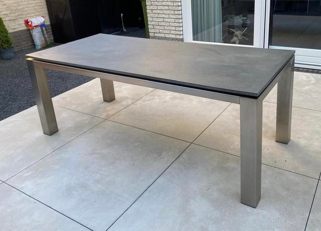 Tuintafel 90 x 210, Ophalen, Gebruikt, Rechthoekig, Overige materialen