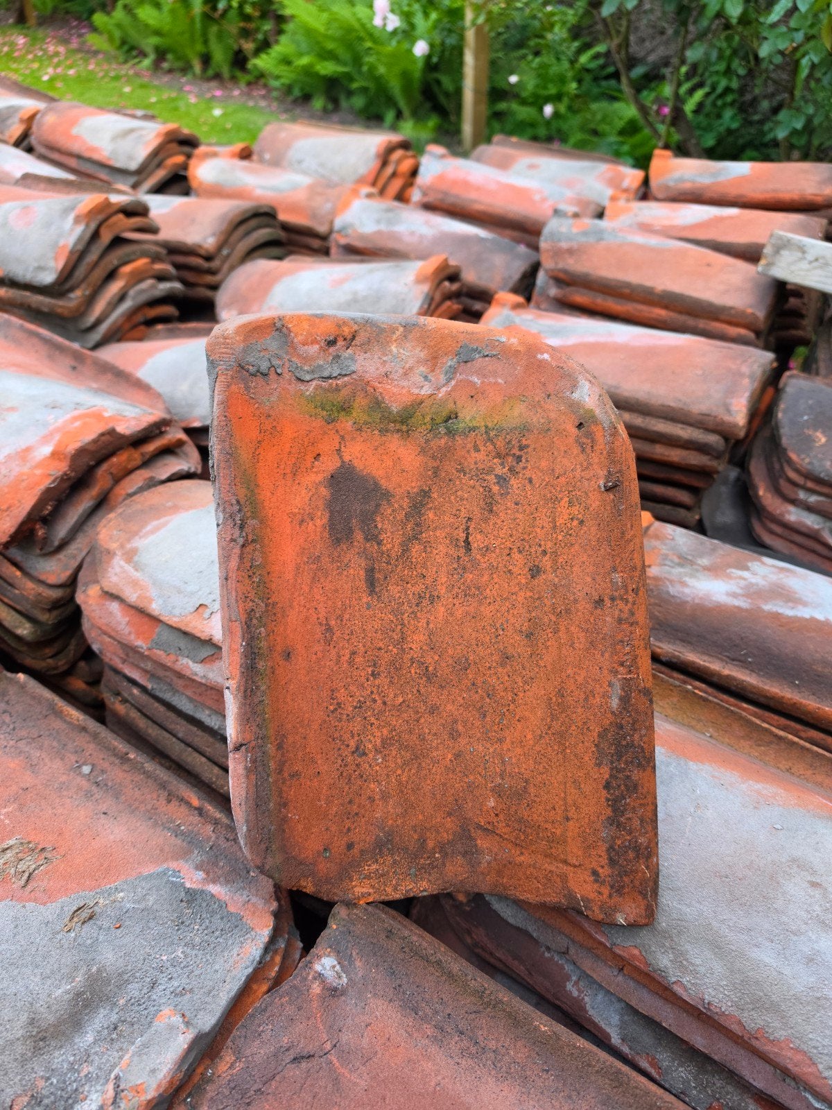 120m2 Oude Holle Dakpannen en 12m Koramic Nokvorsten, Doe-het-zelf en Verbouw, Dakpannen en Dakbedekking, Gebruikt, Dakpannen