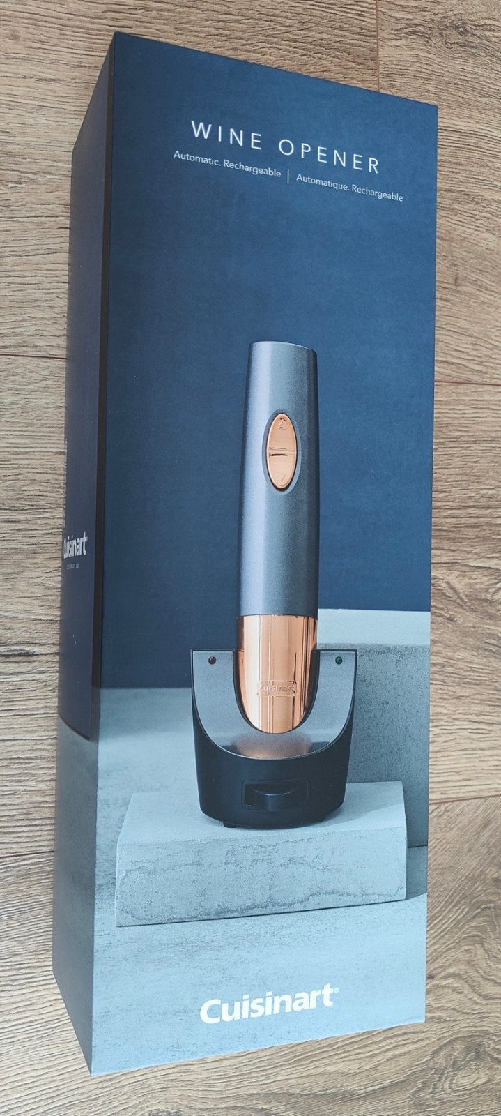 Nieuwe ongeopende Cuisinart Automatische Oplaadbare Wijnopen, Overige typen, Ophalen of Verzenden, Zo goed als nieuw, Metaal