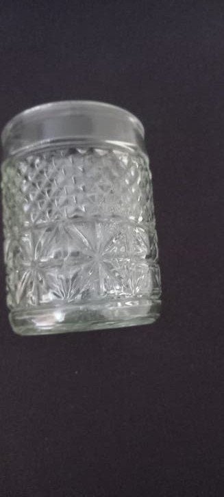 Decoratief glazen potje met patroon, Ophalen of Verzenden