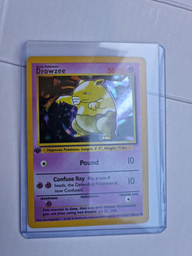 Drowzee 1995 Pokémon kaart te koop, Ophalen of Verzenden, Zo goed als nieuw, Losse kaart