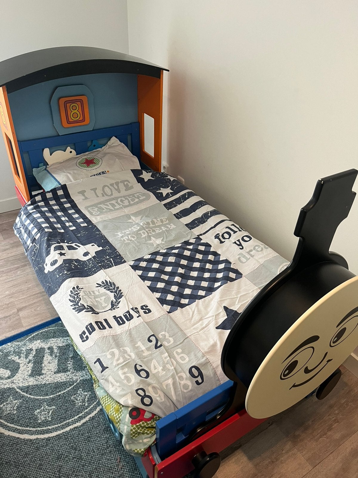 Thomas de Trein bed, droom voor kleine treinliefhebbers!, Gebruikt, 70 tot 85 cm, 140 tot 160 cm, Ophalen