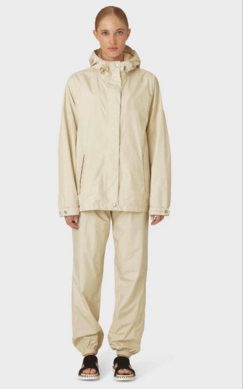 Nieuwe Ilse Jacobsen regenbroek Rain164 Platinbeige, Maat 34, Beige, Nieuw, Ophalen of Verzenden, Maat 34 (XS) of kleiner