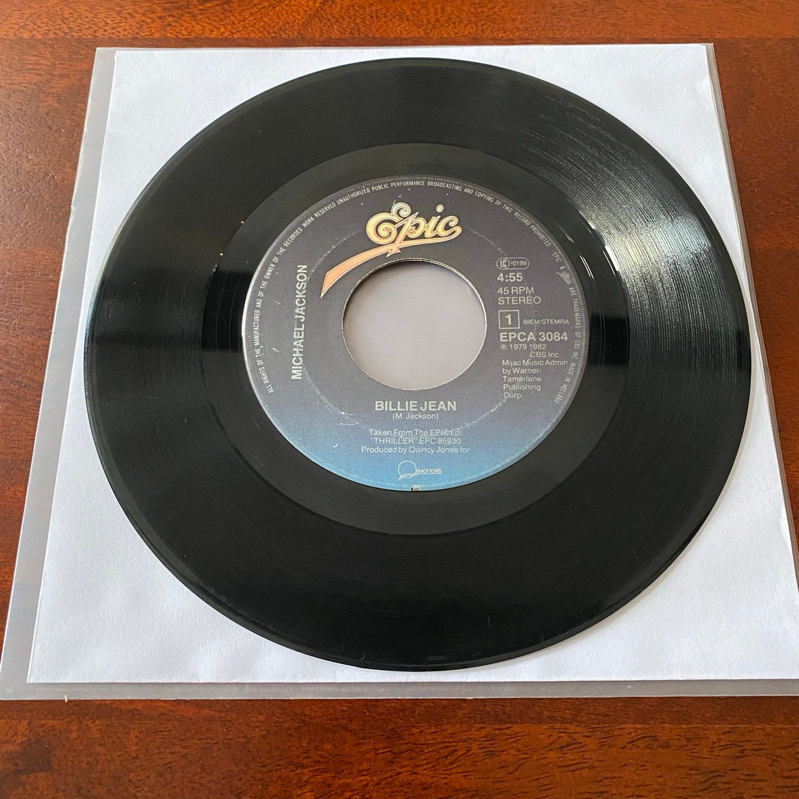 Michael Jackson - Billie Jean / It's the Falling in Love 7”, Cd's en Dvd's, Vinyl Singles, Gebruikt, 7 inch, Ophalen of Verzenden