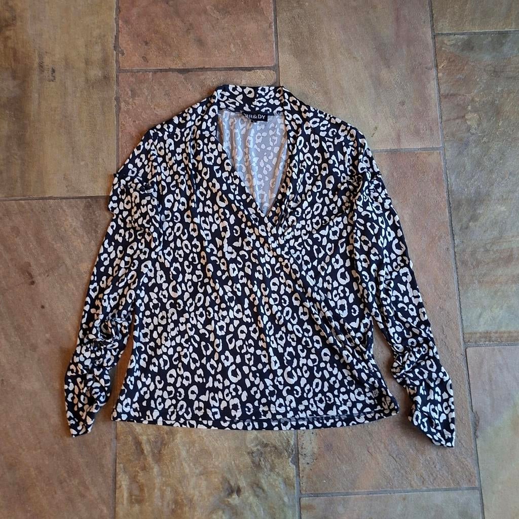 Wrap Blouse - Brandy Collection - maat L, Zwart, Maat 42/44 (L), Nieuw, Ophalen of Verzenden