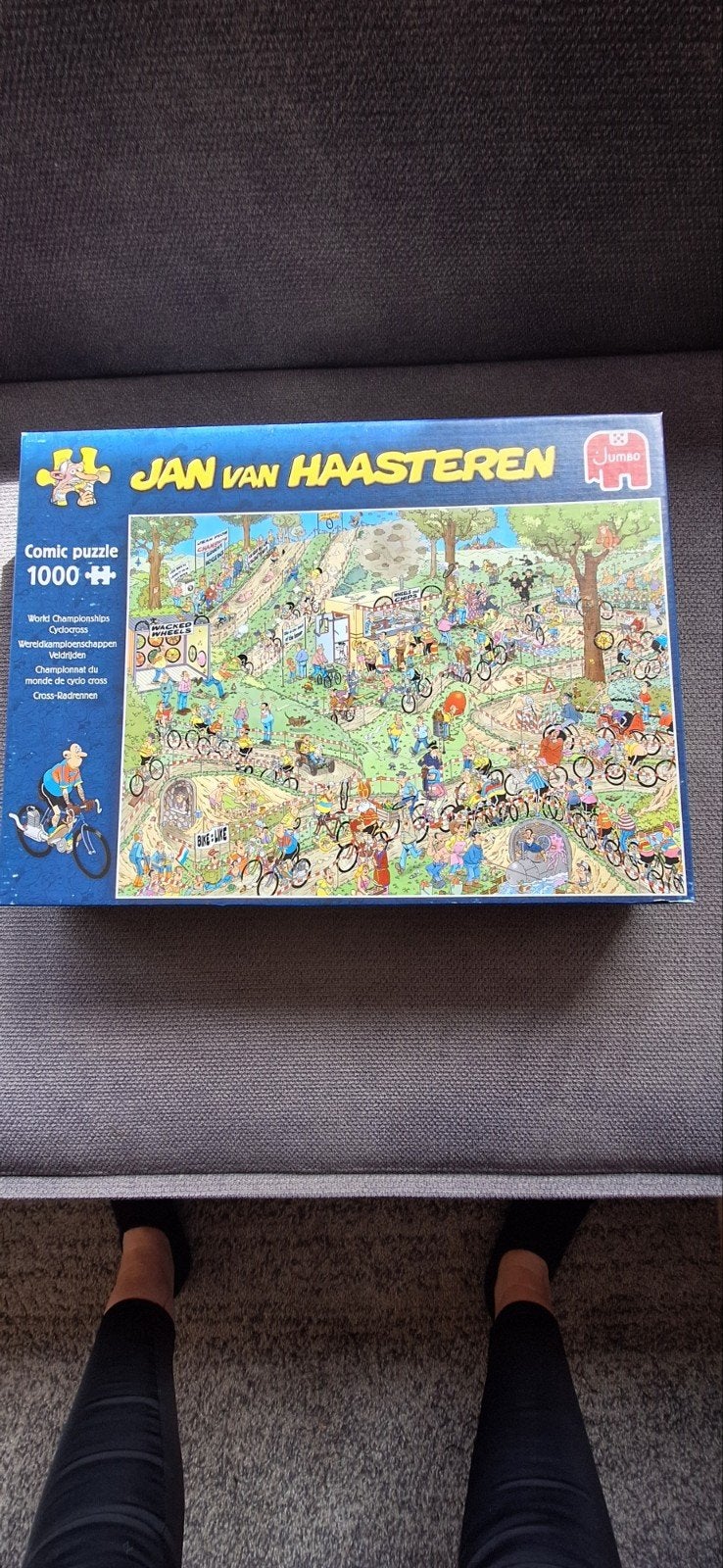 Jan van Haasteren puzzel - Wereldkampioenschappen, Ophalen of Verzenden, 500 t/m 1500 stukjes, Gebruikt, Legpuzzel