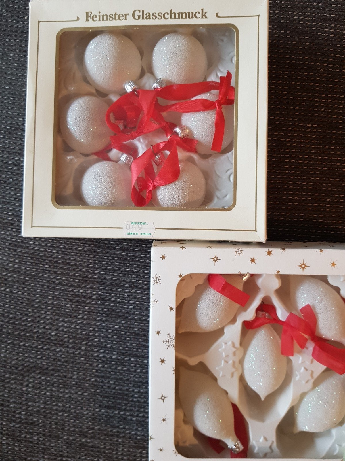 kerstballen van glas glitters jaren 60, Ophalen of Verzenden, Zo goed als nieuw