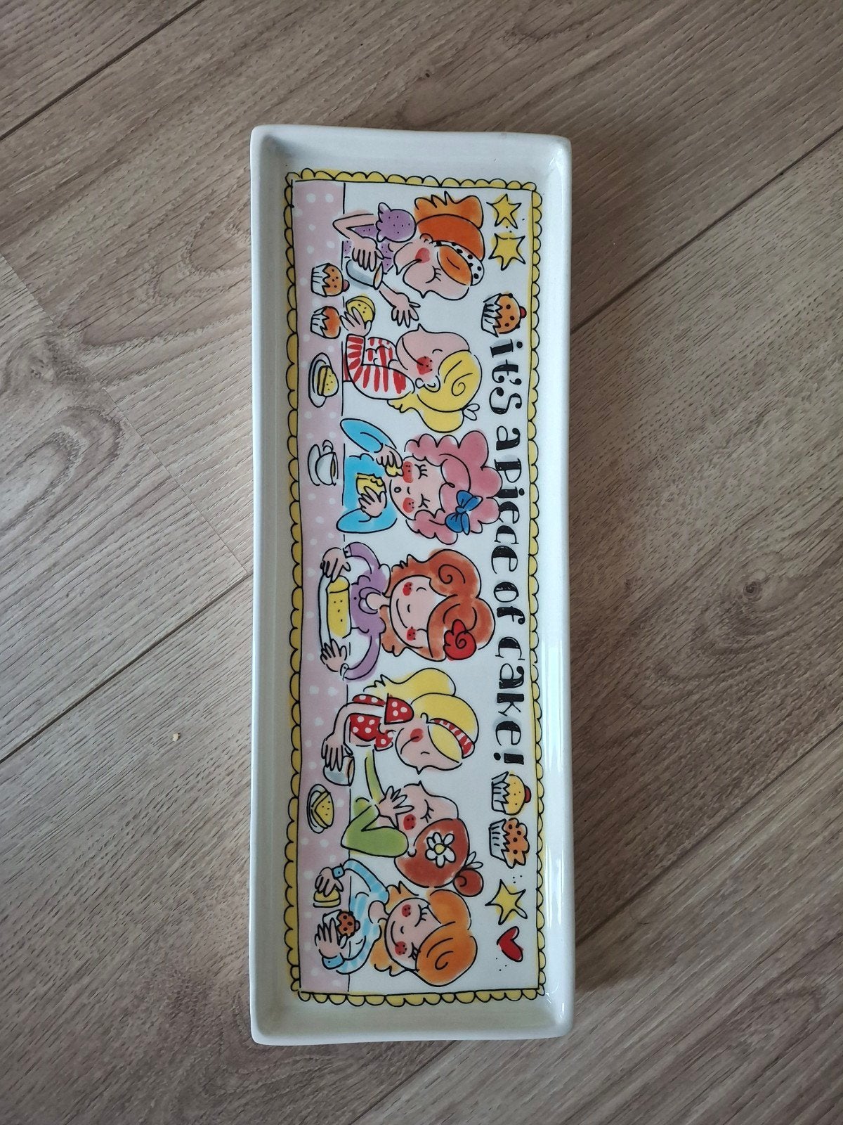 blond amsterdam 'It's a piece of cake!' cakeschaal, Gebruikt, Overige merken, Keramiek, Ophalen of Verzenden