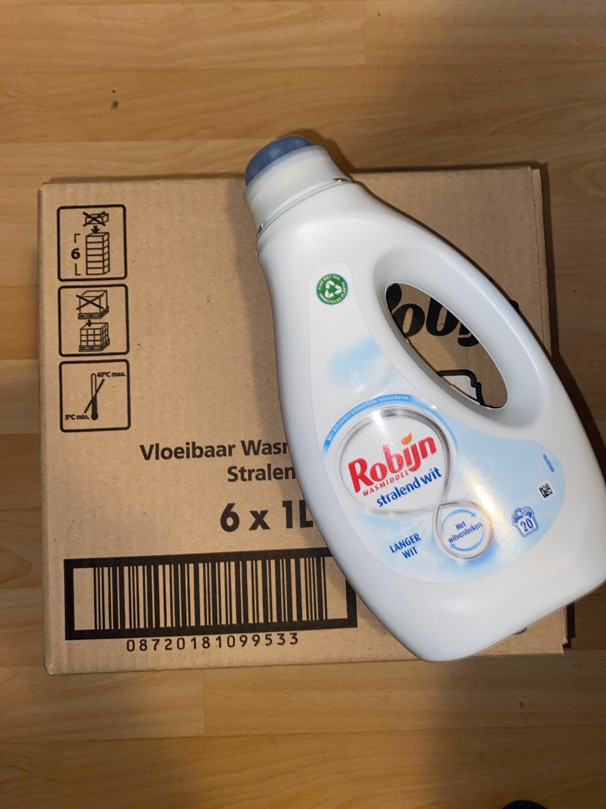 Robijn Vloeibaar Wasmiddel Stralend Wit 6 x 1L, Ophalen of Verzenden, Nieuw