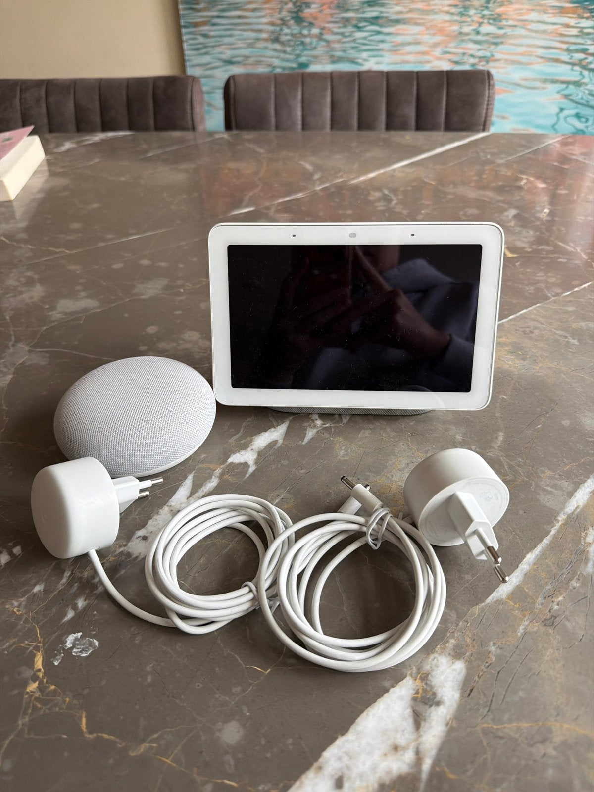 Google Nest Hub + Nest Mini - Smart Home Set, Verzenden, Zo goed als nieuw