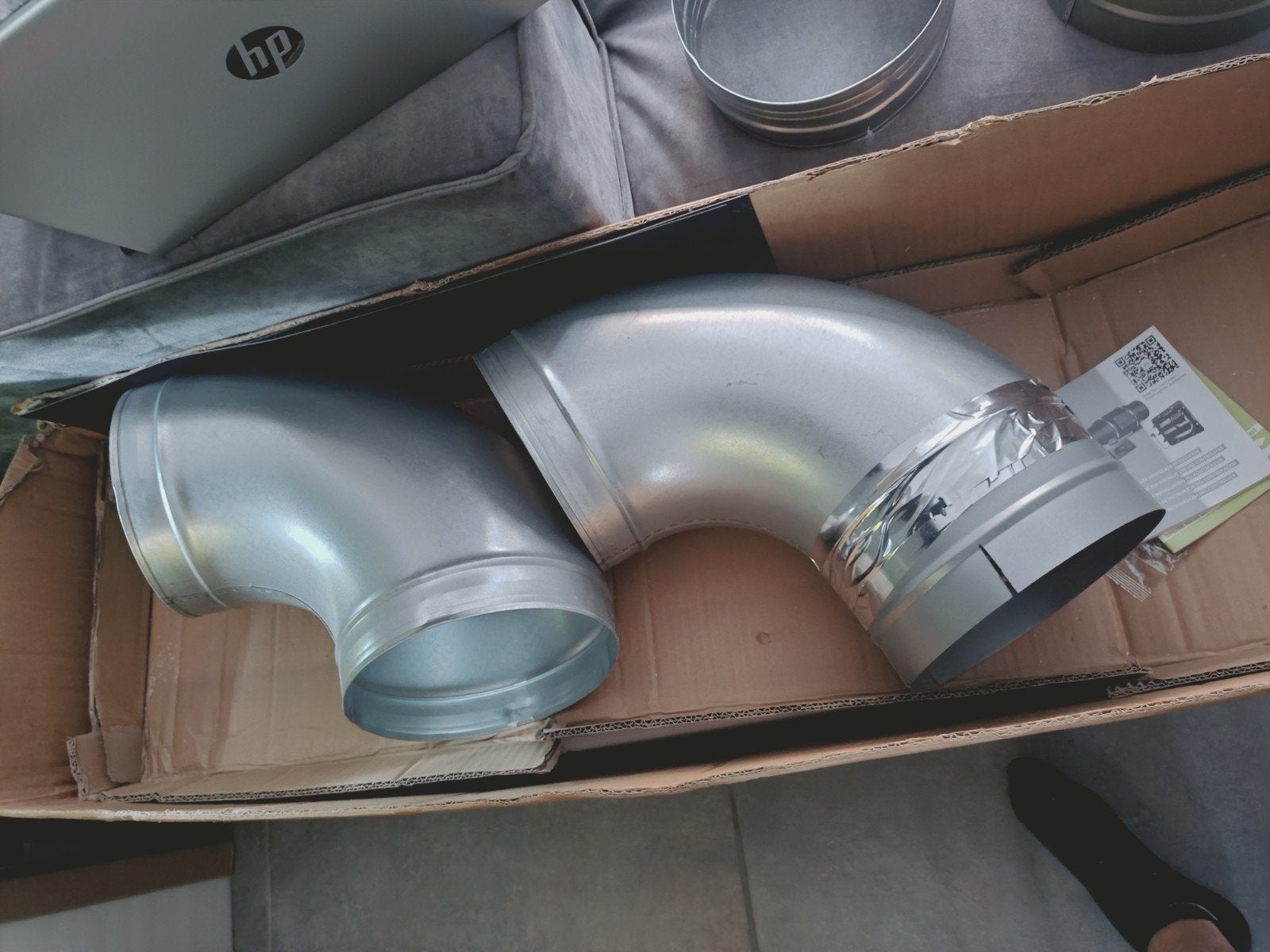 200mm bochten voor ventilatie., Ophalen
