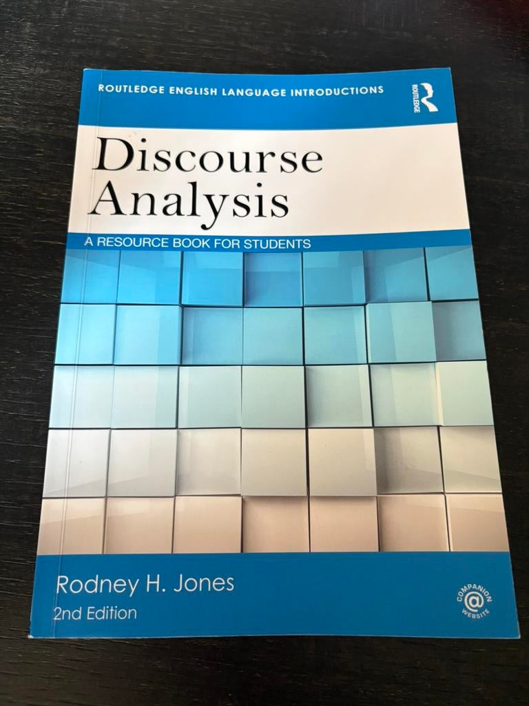 Discourse Analysis, Ophalen of Verzenden, Alpha, Zo goed als nieuw, WO