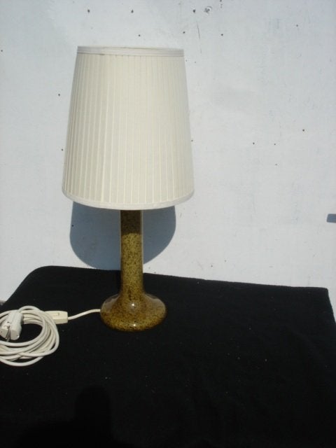 Holmegaard design Le Klint glazen tafellamp, jaren '70, Gebruikt, Overige merken, 35 cm, Overige kleuren