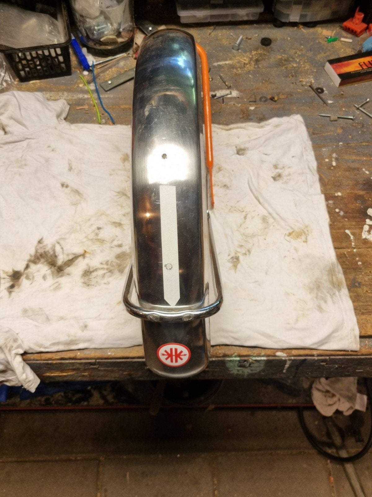 Voor spatbord met Beugels -, Fietsen en Brommers, Brommeronderdelen | Kreidler, Ophalen of Verzenden, Gebruikt, Frame
