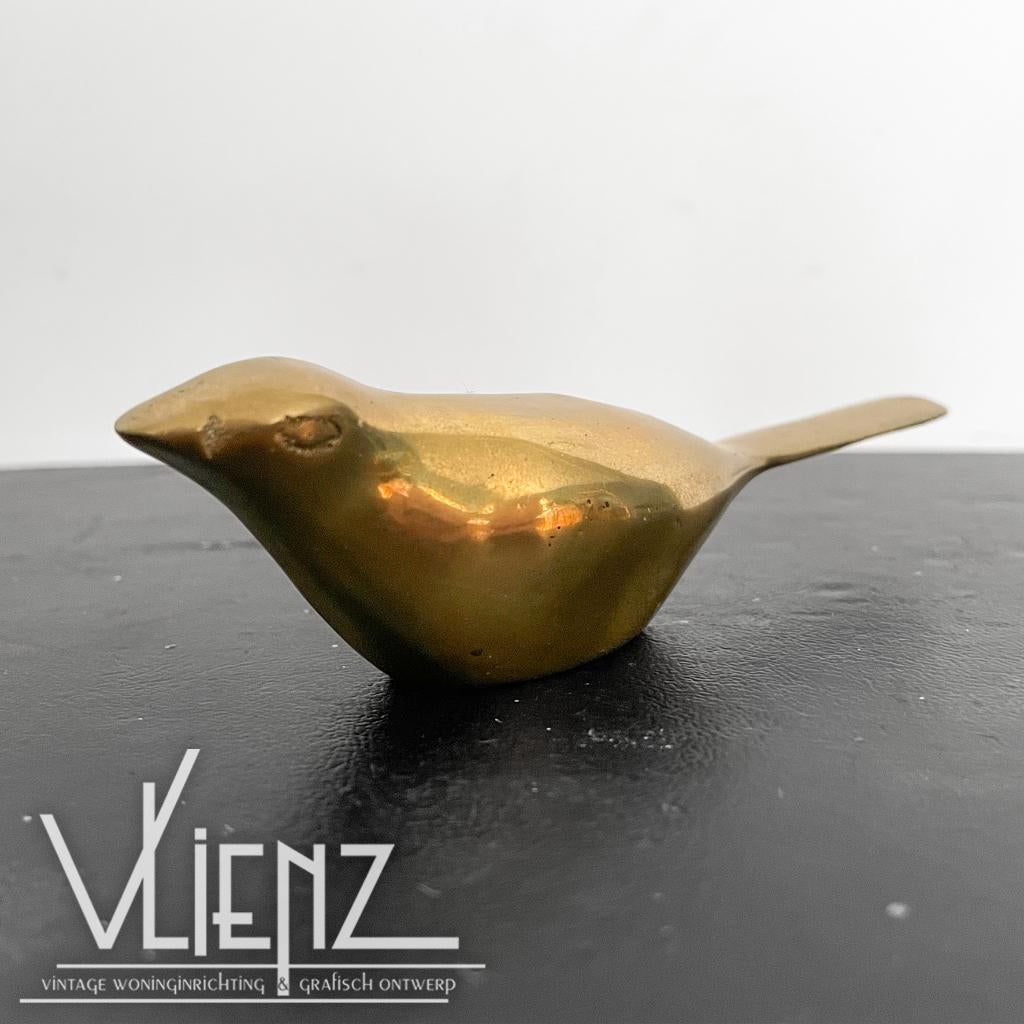 Vintage, retro messing gestileerde vogel, Verzamelen, Retro, Huis en Inrichting, Ophalen of Verzenden