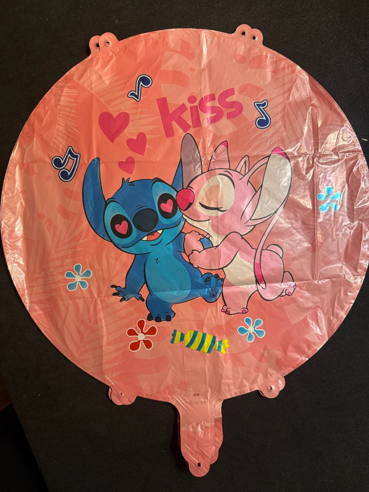 Stitch en Angel folie ballon rond 45cm, Hobby en Vrije tijd, Ophalen of Verzenden, Nieuw, Versiering, Verjaardag