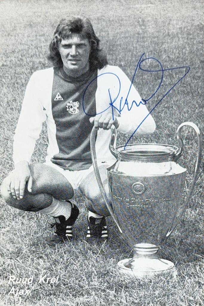 Spelerskaart Ruud Krol - AFC Ajax Amsterdam, Verzamelen, Sportartikelen en Voetbal, Ophalen of Verzenden, Gebruikt, Ajax, Spelerskaart