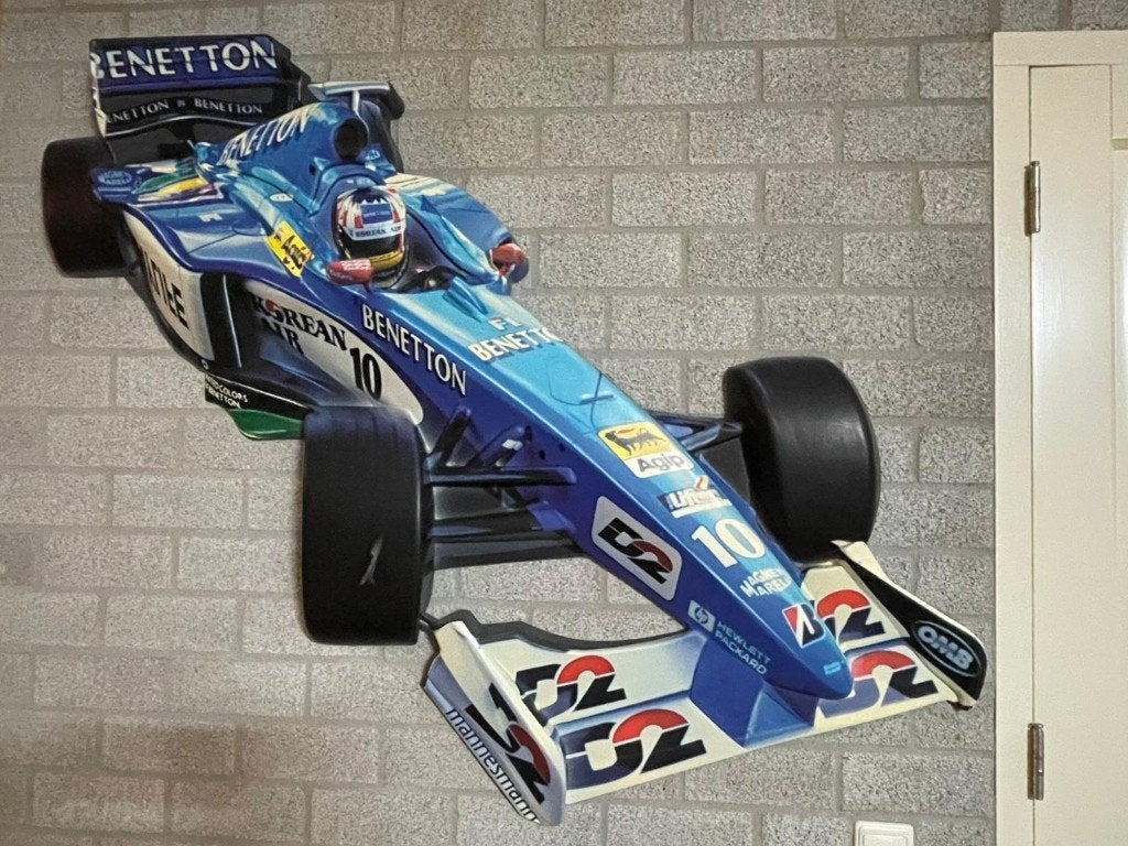Groot 3D Benetton Formule 1 model wanddecoratie, Ophalen, Gebruikt, Auto, Overige merken