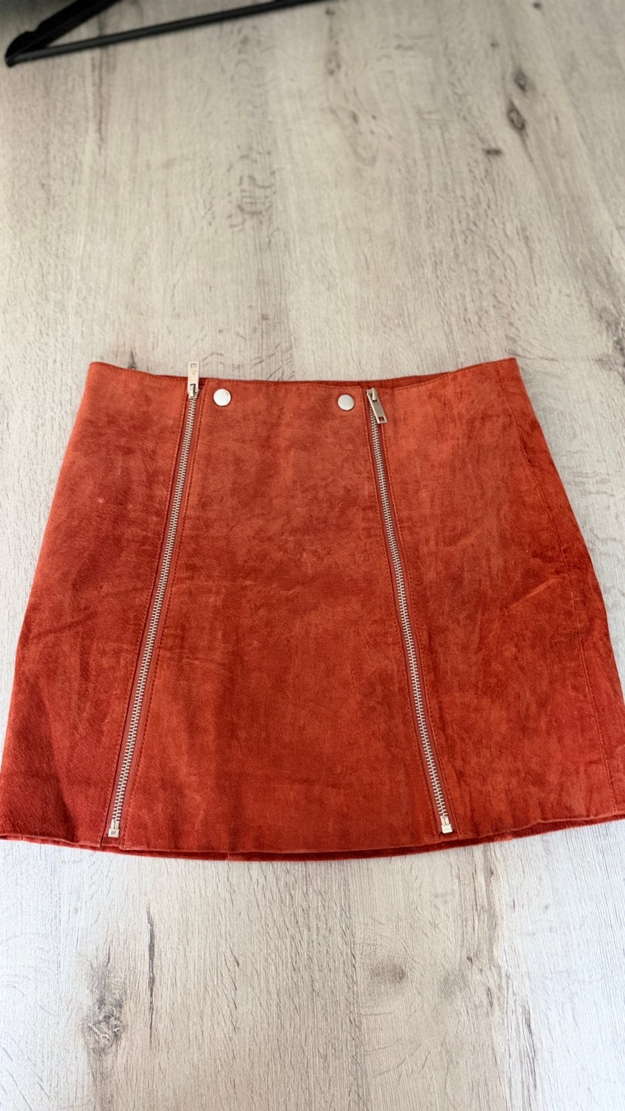 Pop cph Terracotta Oranje Mini Rok (100% Echt Suède), Verzenden, Nieuw, Oranje, Maat 36 (S)