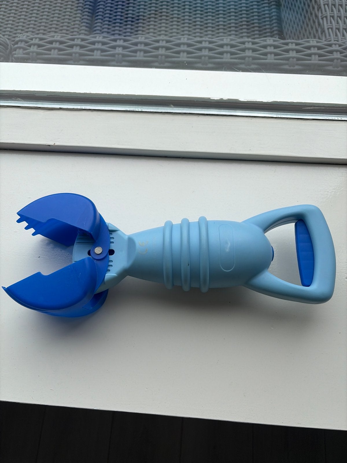Blauwe zandschep/grijper voor kinderen, Ophalen of Verzenden, Gebruikt