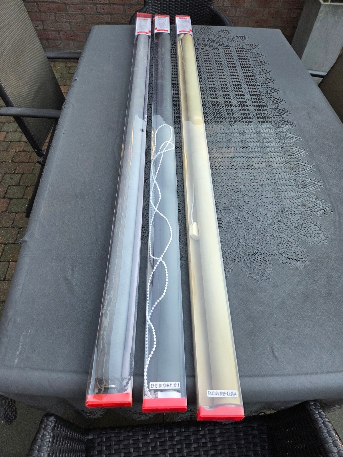 Gebruikte rolgordijnen in diverse kleuren, Gebruikt, Ophalen of Verzenden, Verduisterend, 150 cm