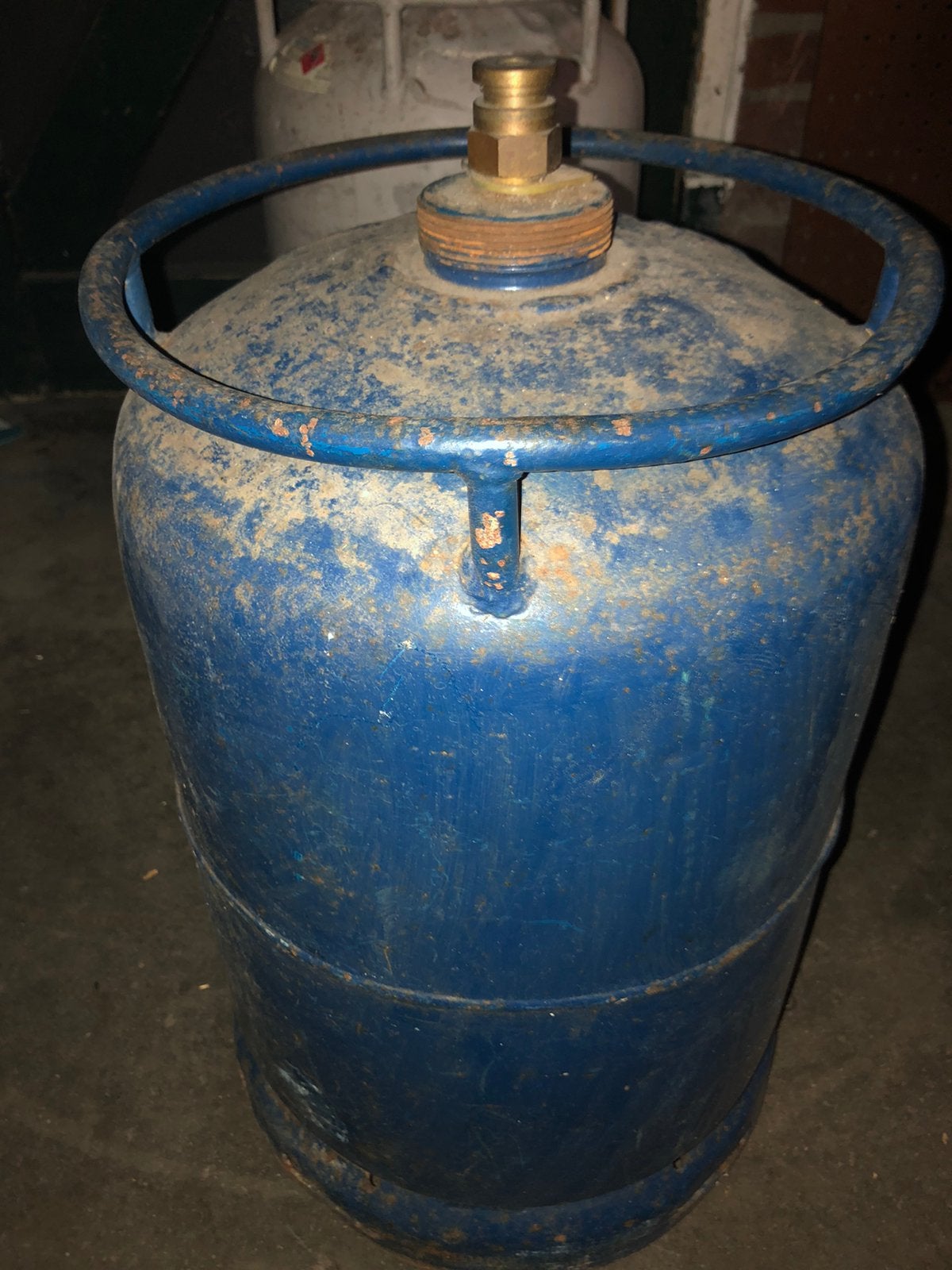 SHELL vintage Butagas gasfles, 150 liter of meer, Ophalen, Gebruikt