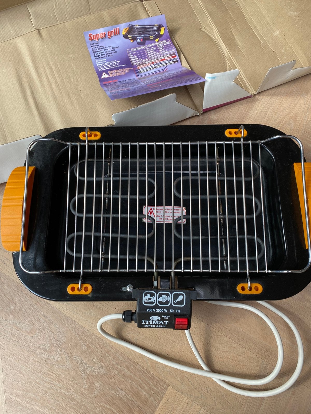 Te koop electrische grill plaat, Ophalen, Gebruikt