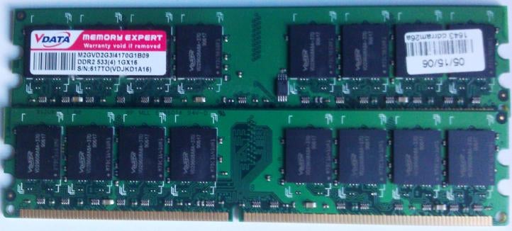 Geheugenmodule Vdate., Computers en Software, RAM geheugen, Ophalen of Verzenden, Zo goed als nieuw, DDR2, Desktop