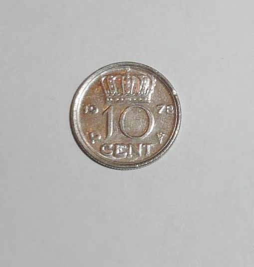 Munt misslag dubbeltje 1978, Postzegels en Munten, Munten | Nederland, Verzenden, Koningin Juliana, 10 cent, Losse munt