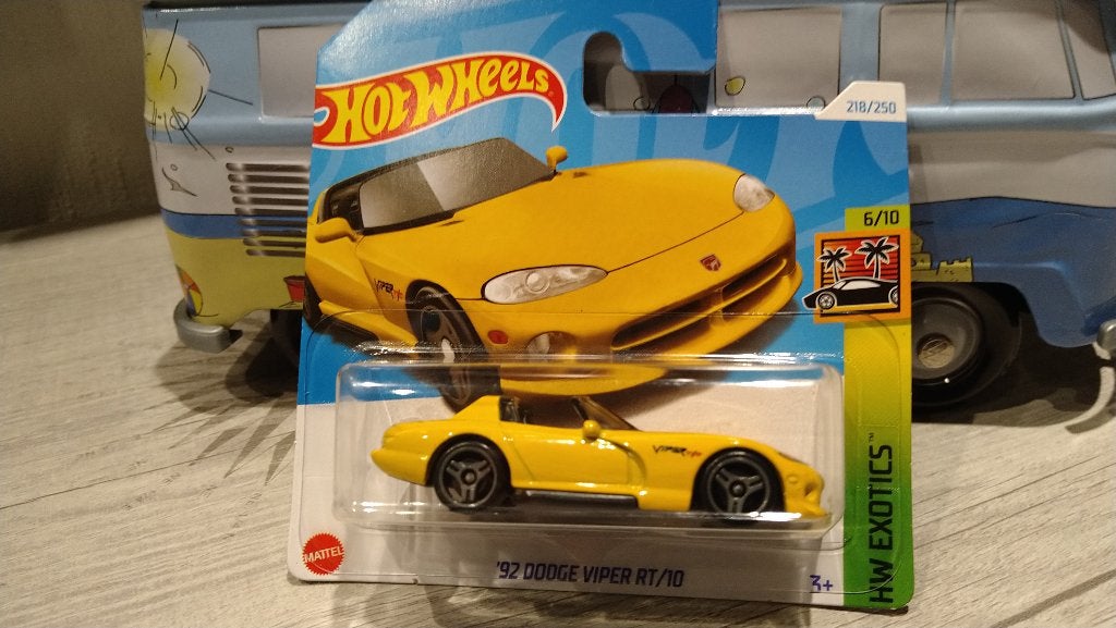 Hot Wheels '92 Dodge Viper RT/10 Yellow 1/64, Ophalen of Verzenden, Nieuw, Auto