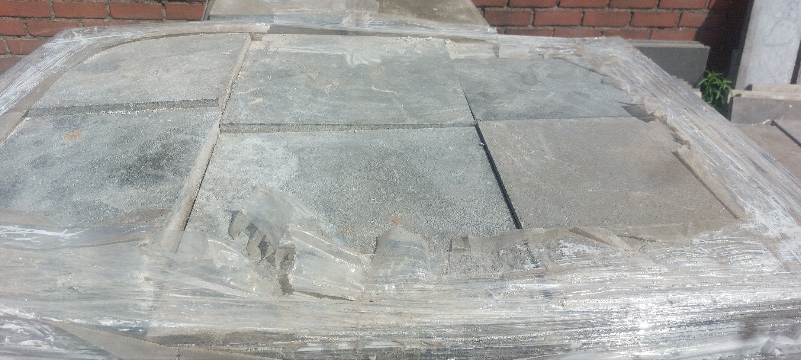 Chinees hardsteen terrastegels, 40x40x3 cm. 26 m2 . 164 st., Ophalen, Gebruikt, Terrastegels, Natuursteen